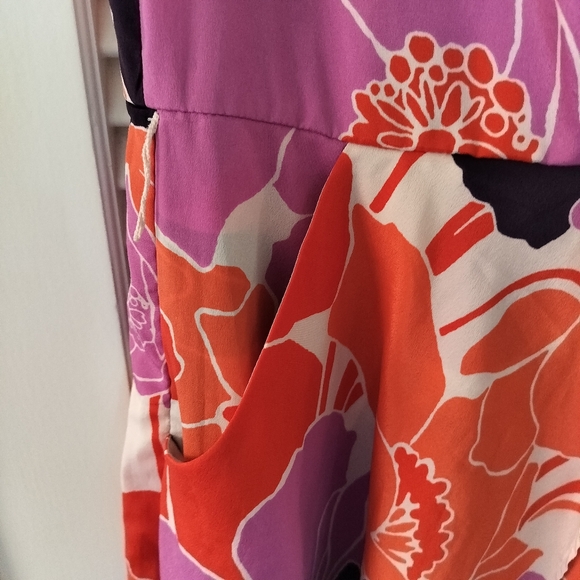 Banana Republic Vneck Sleeveless Floral Dress  Layered Size 0 - Picture 4 of 13